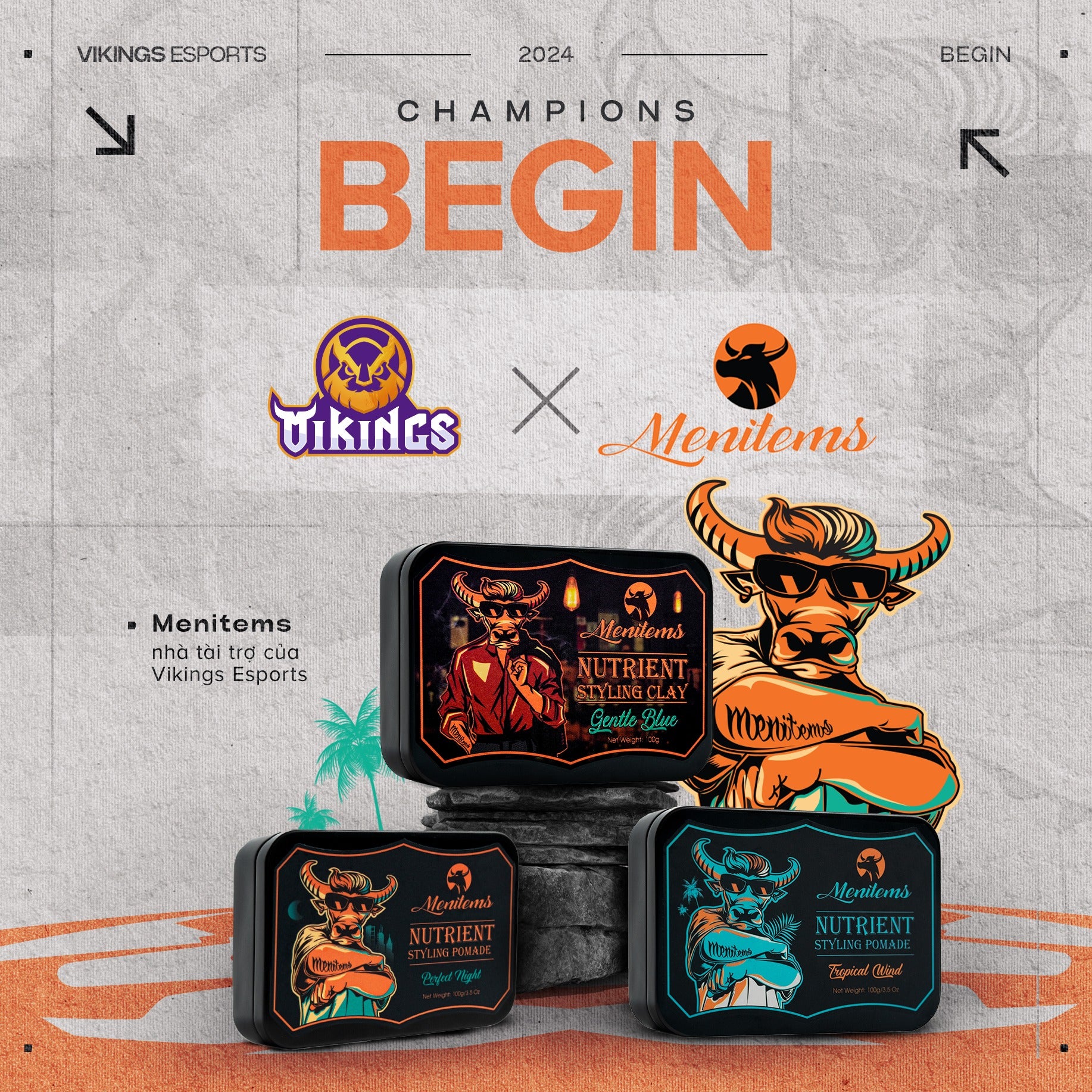 MENITEMS TRỞ THÀNH NHÀ TÀI TRỢ CHÍNH THỨC CỦA VIKINGS ESPORTS Ở MÙA GIẢI VCS 2024