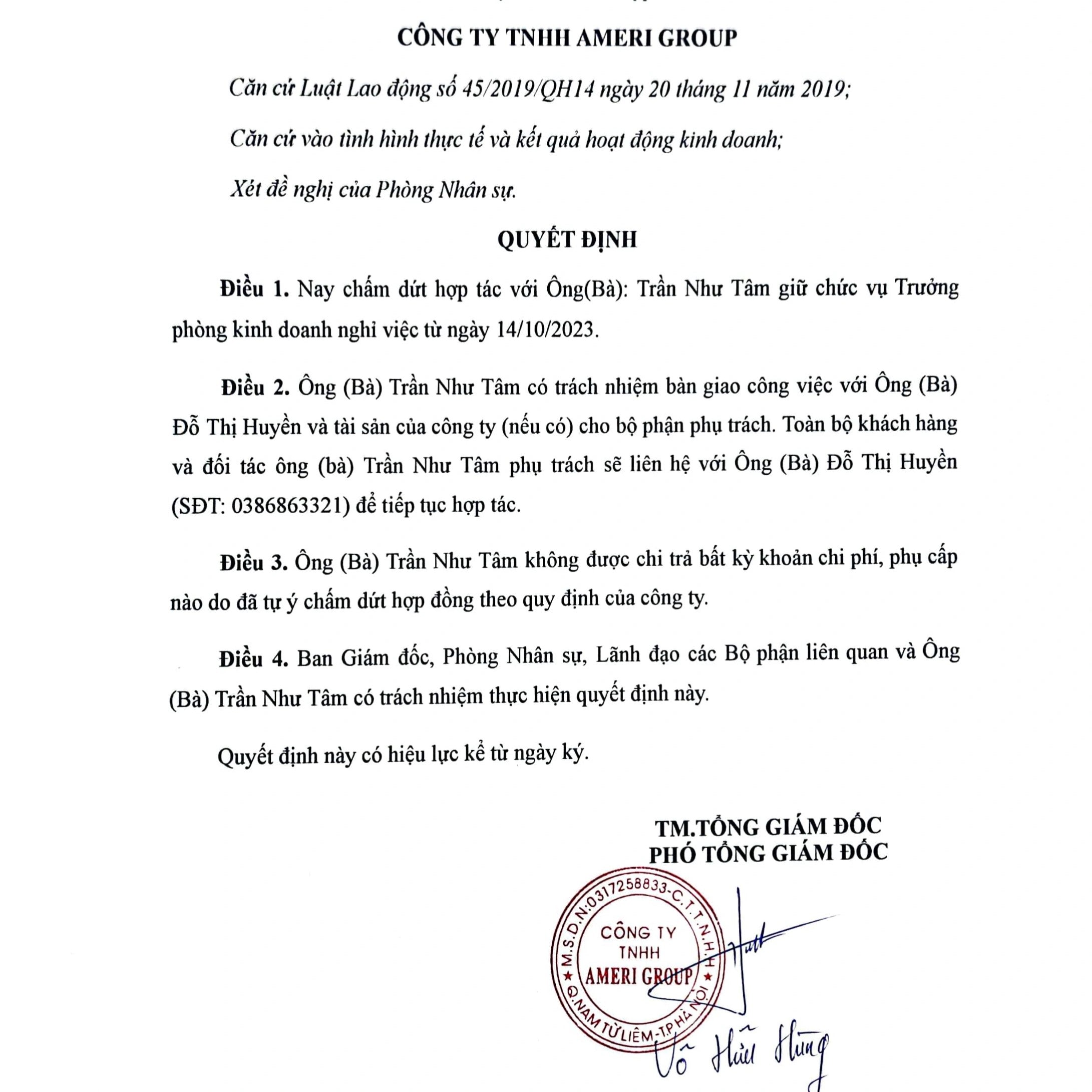 THÔNG BÁO VỀ VIỆC THAY ĐỔI THÔNG TIN LIÊN HỆ KÊNH PHÂN PHỐI - Menitems