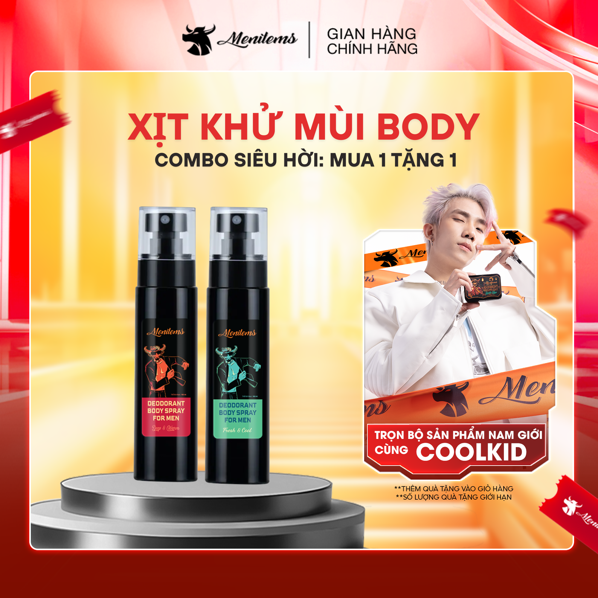 Xịt Khử Mùi Hương Nước Hoa Menitems