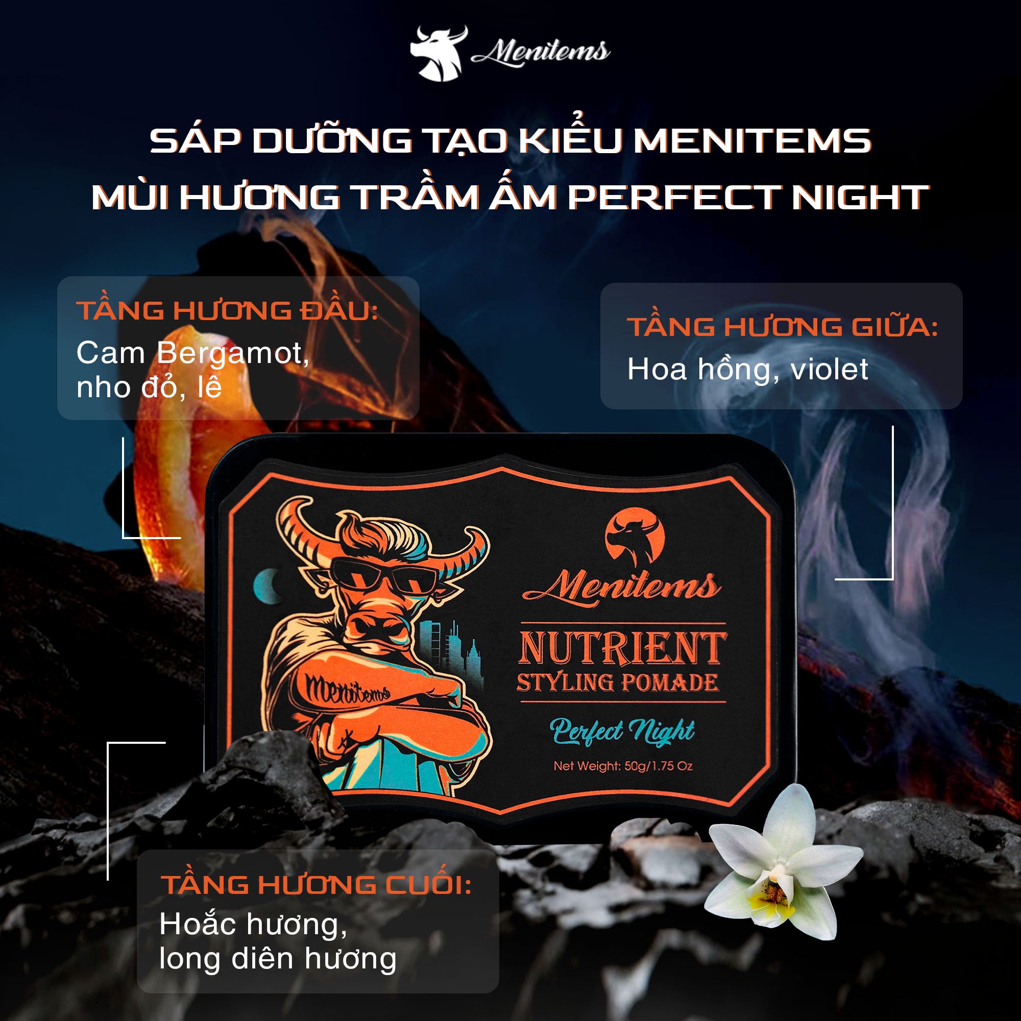 Sáp Vuốt Tóc Dưỡng Pomade - Perfect Night