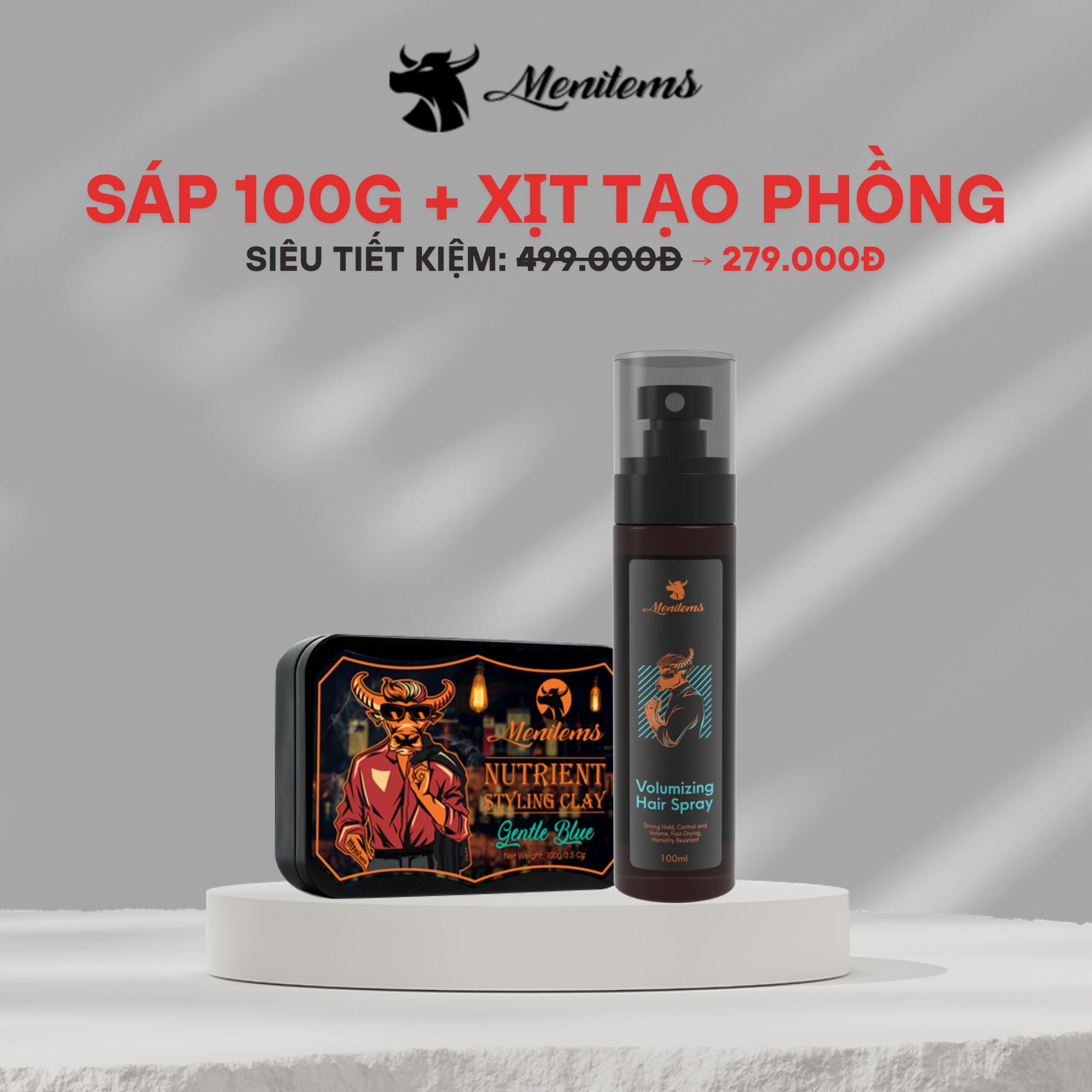 Sáp Vuốt Tóc Dưỡng Clay - Gentle Blue