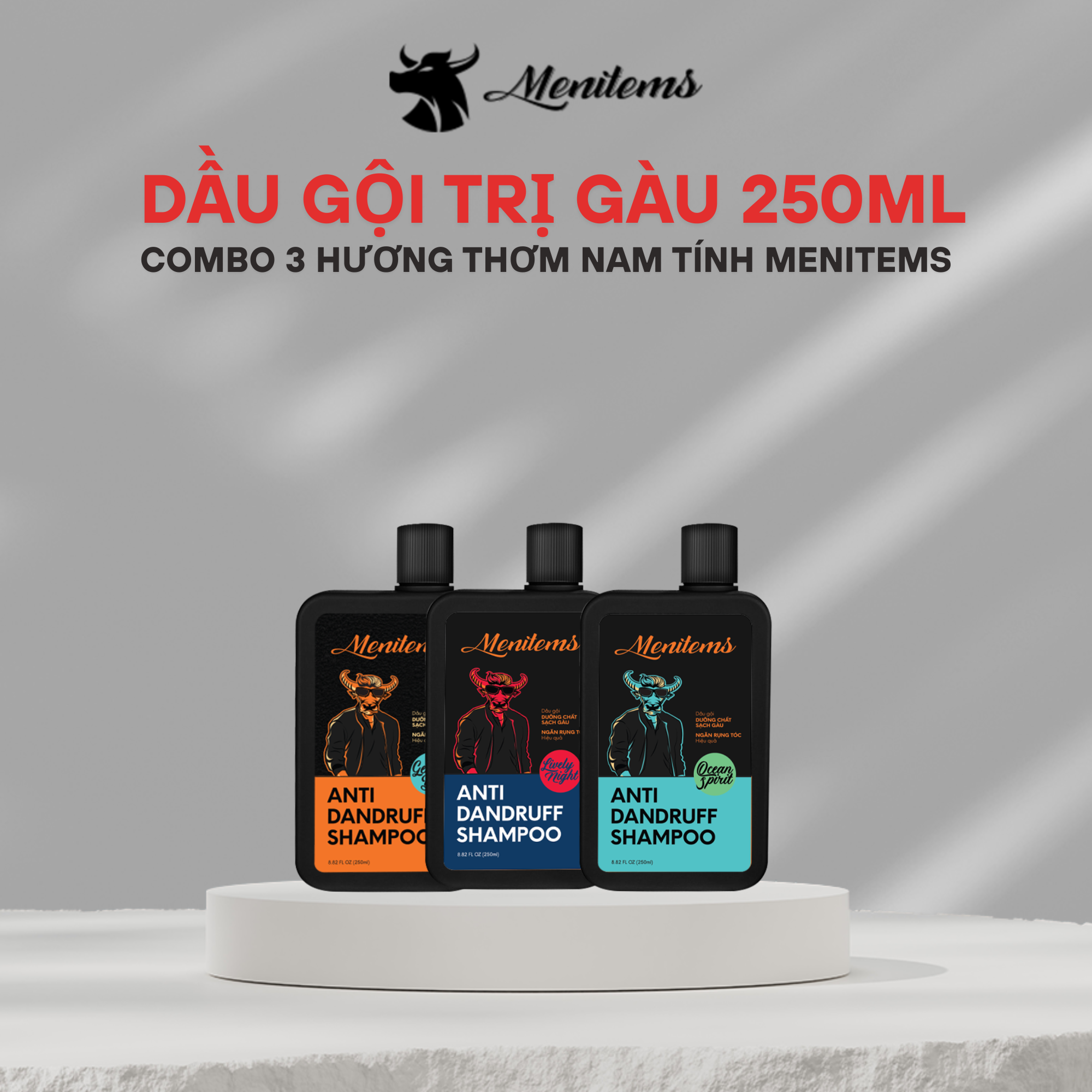 Dầu Gội Dưỡng Tóc Sạch Gàu Menitems (250/400ml)