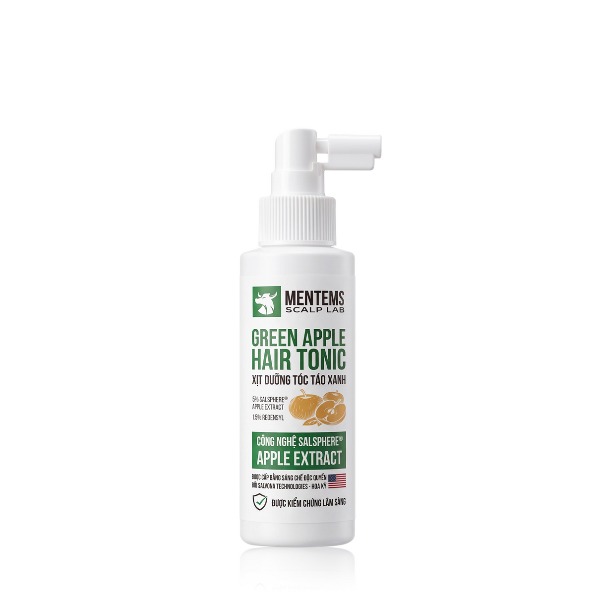 Xịt dưỡng hỗ trợ mọc tóc táo xanh