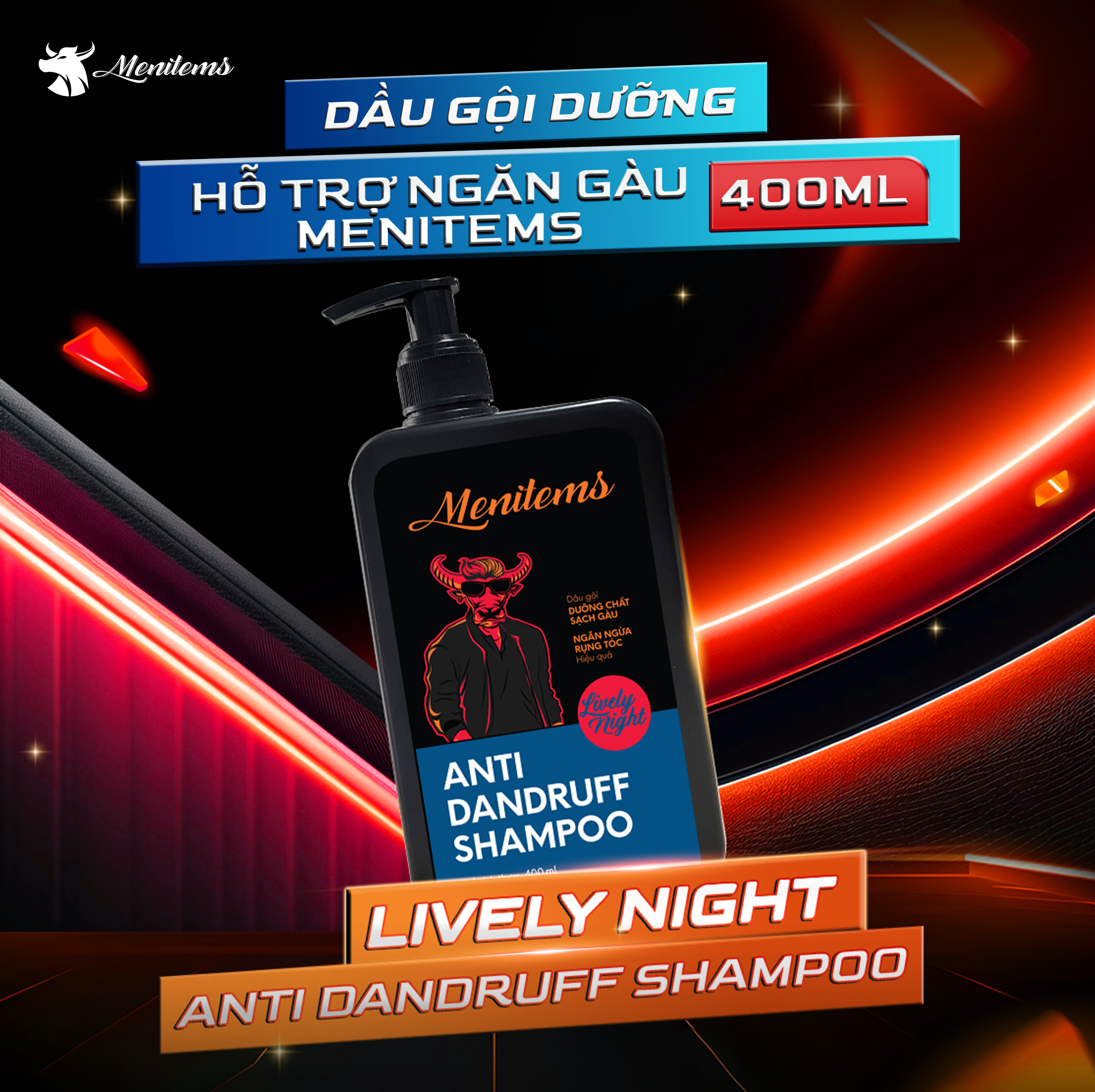 Dầu Gội Dưỡng Tóc Sạch Gàu Menitems (250/400ml)