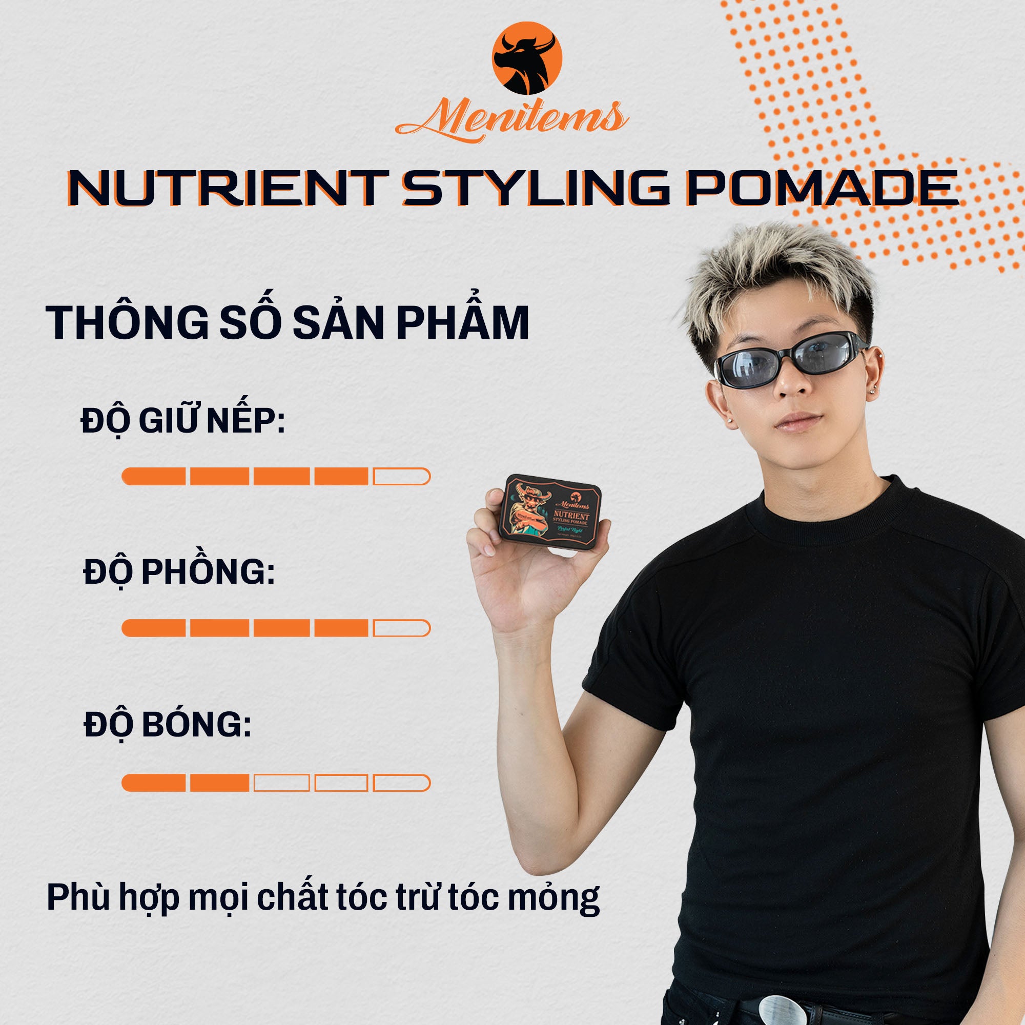 Sáp Vuốt Tóc Dưỡng Pomade - Perfect Night