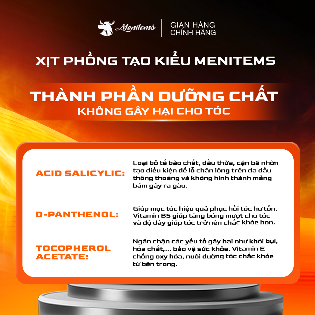 Xịt Phồng Tạo Kiểu Menitems