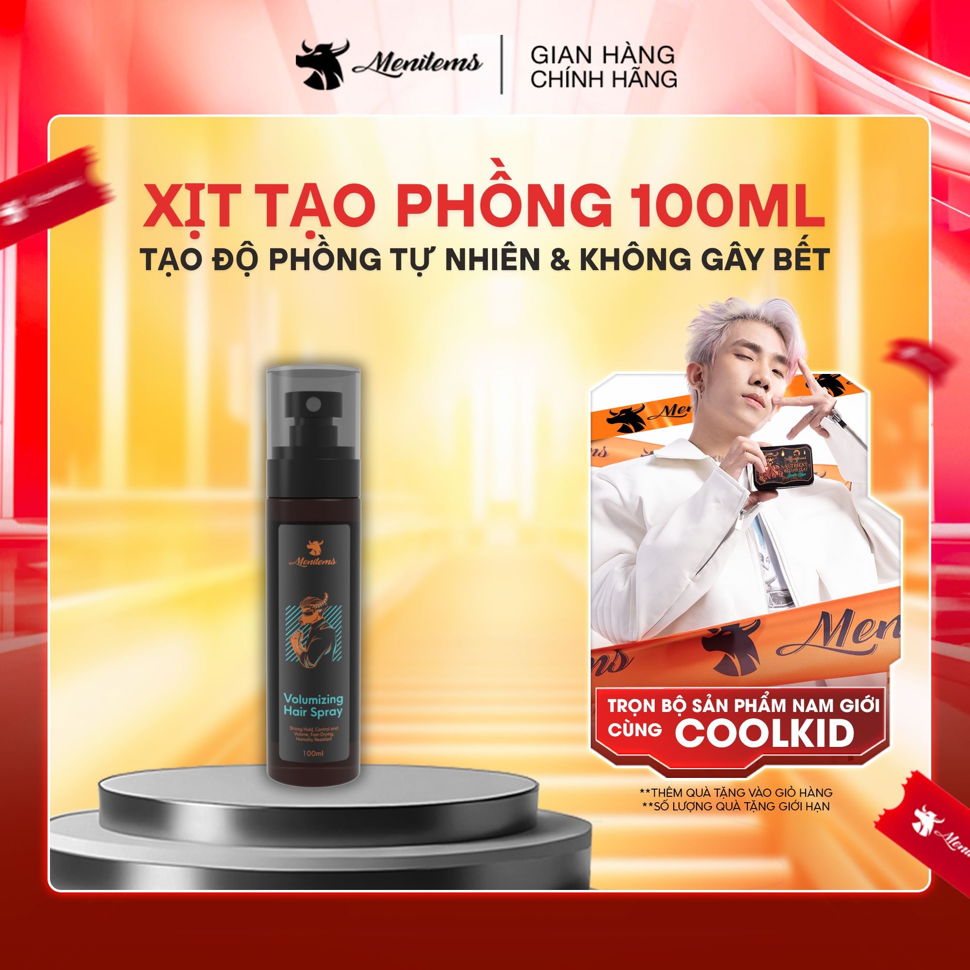 Xịt Phồng Tạo Kiểu Menitems