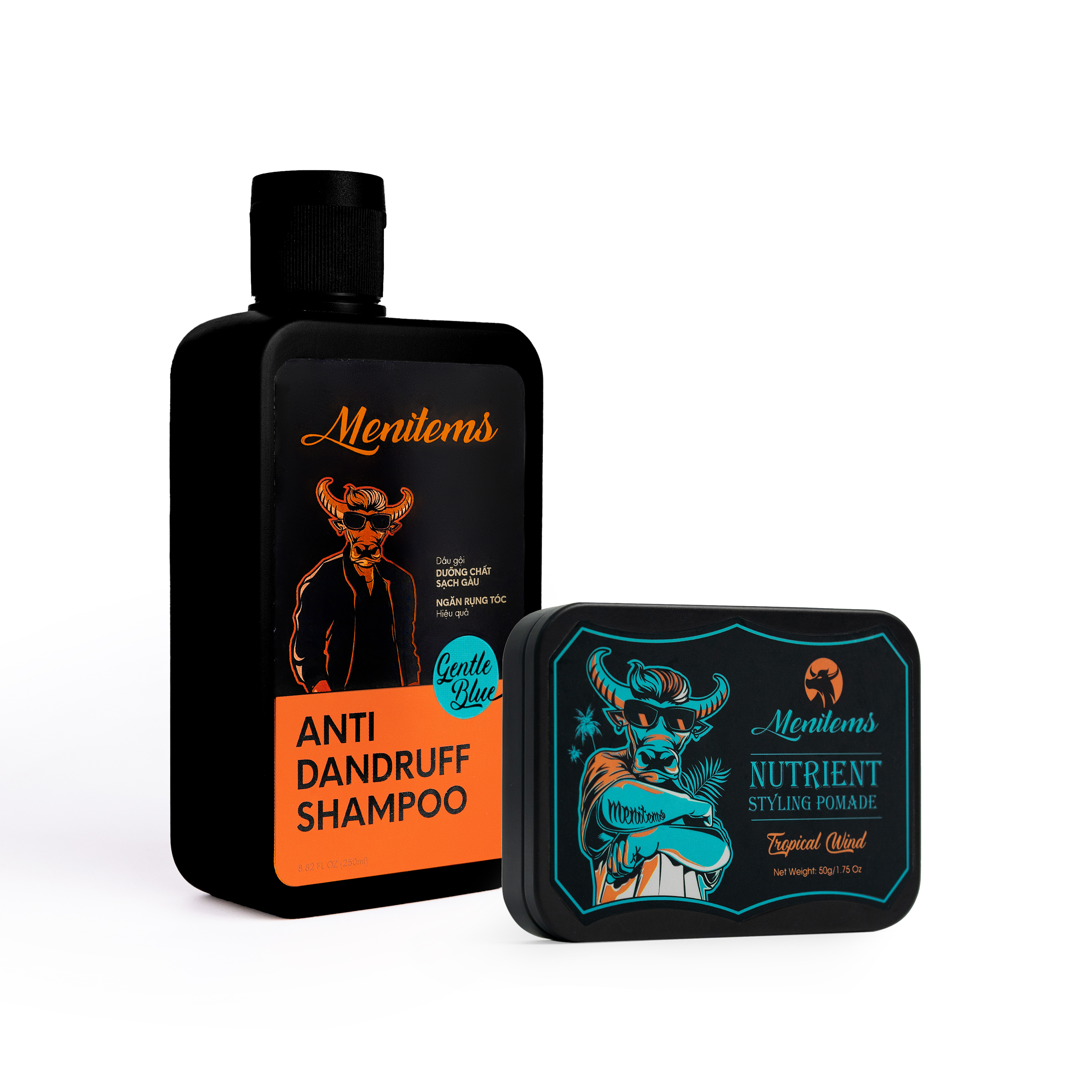 Combo Anti-dandruff Shampoo + Nutrient Styling Pomade - Tropical Wind