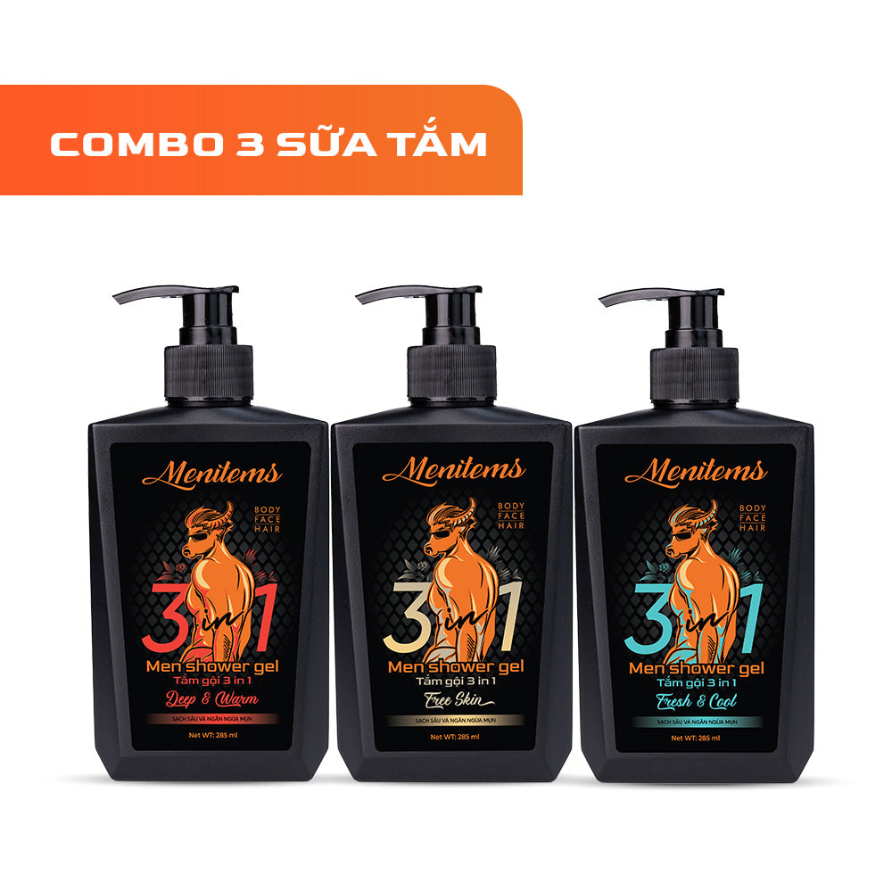 [COMBO ƯU ĐÃI] Bộ 3 Chai Sữa Tắm 3 IN 1