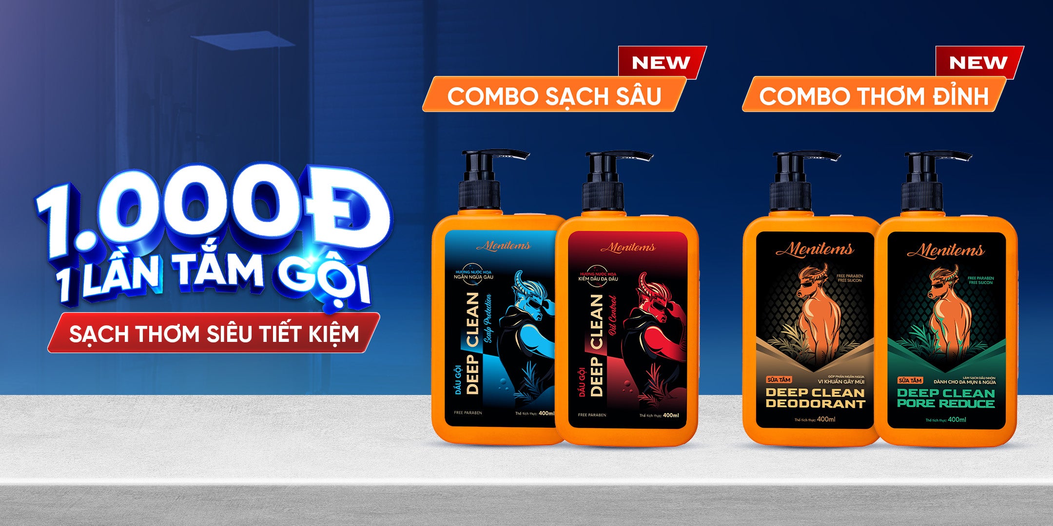 Menitems – Sáp Vuốt Tóc, Chăm Sóc Cơ Thể & Combo Nam Giới Chính Hãng