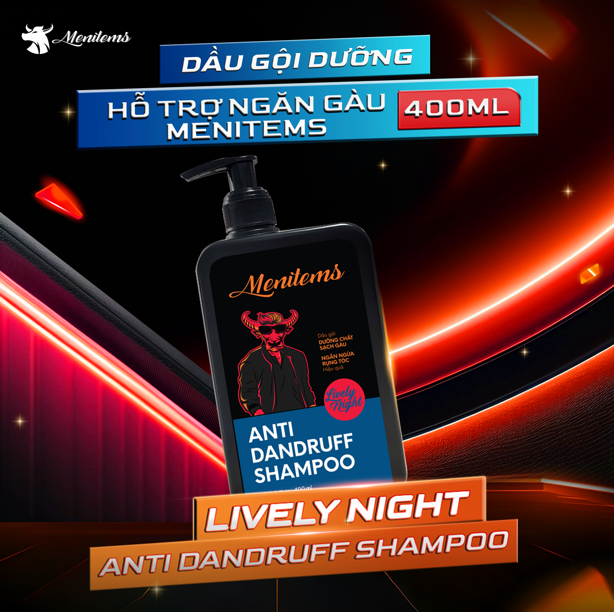 Menitems anti-dandruff shampoo 250ml 