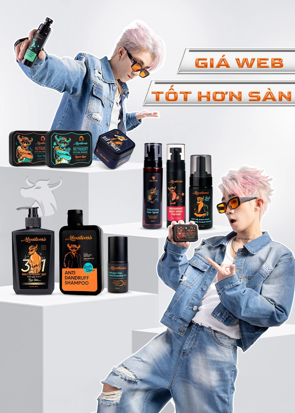 Sáp Vuốt Tóc Nam MENITEMS