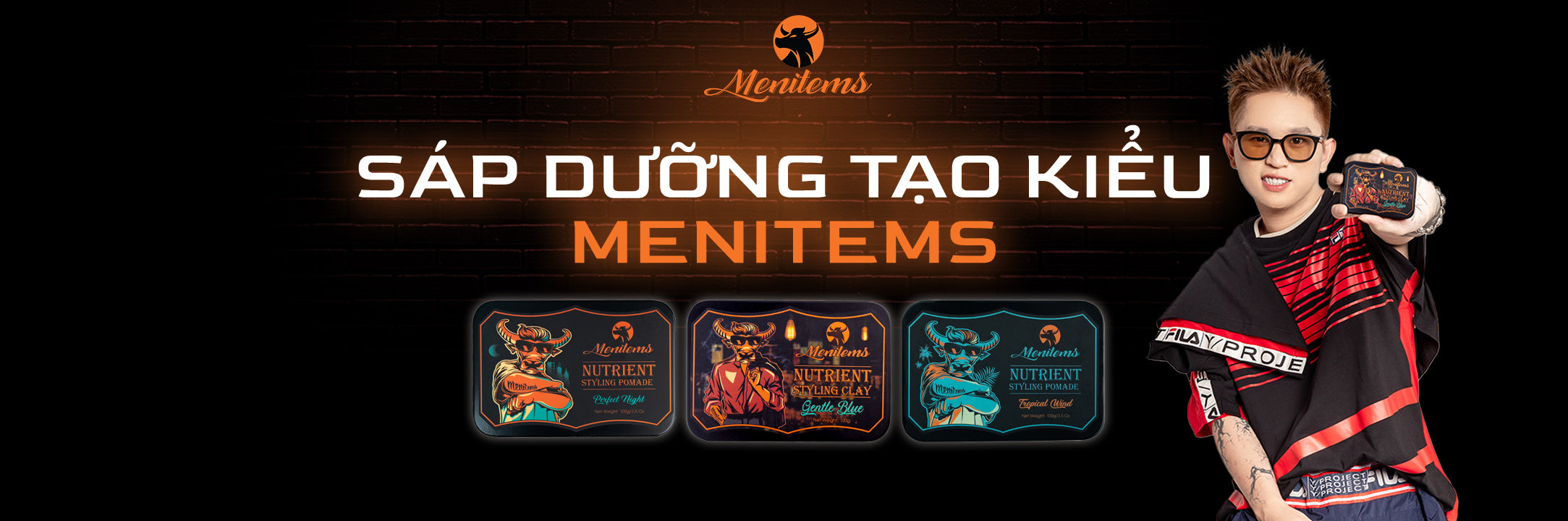 Sáp Vuốt Tóc Nam MENITEMS, Sáp Clay, Sáp Pomade
